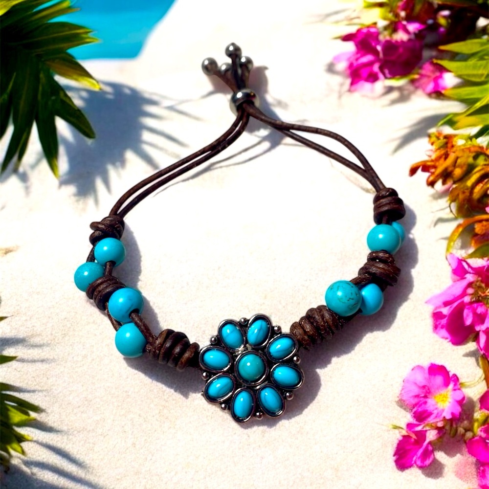 Turquoise Flower Bracelet